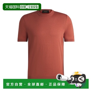 red fit cotton and silk shirt knit bossRegular 自营