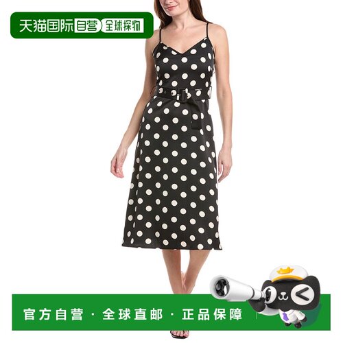 自营Sam Edelman Belted Polka Dot Dress - black 美国奥莱直发