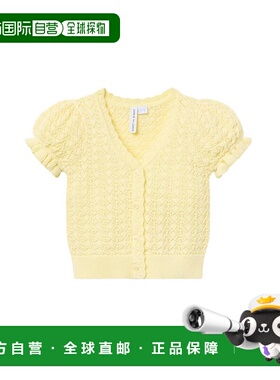 自营Janie and Jack Pointelle蓬松袖开衫-黄色 美国奥莱直发