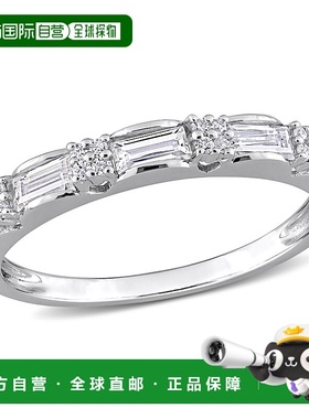 自营 Mimi & Max 1/2 克拉 DEW 创作的 925 银莫桑钻周年戒指 -