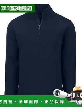 自营 cutter & buckCutter&Buck Roam环保回收四分之一拉链男式套