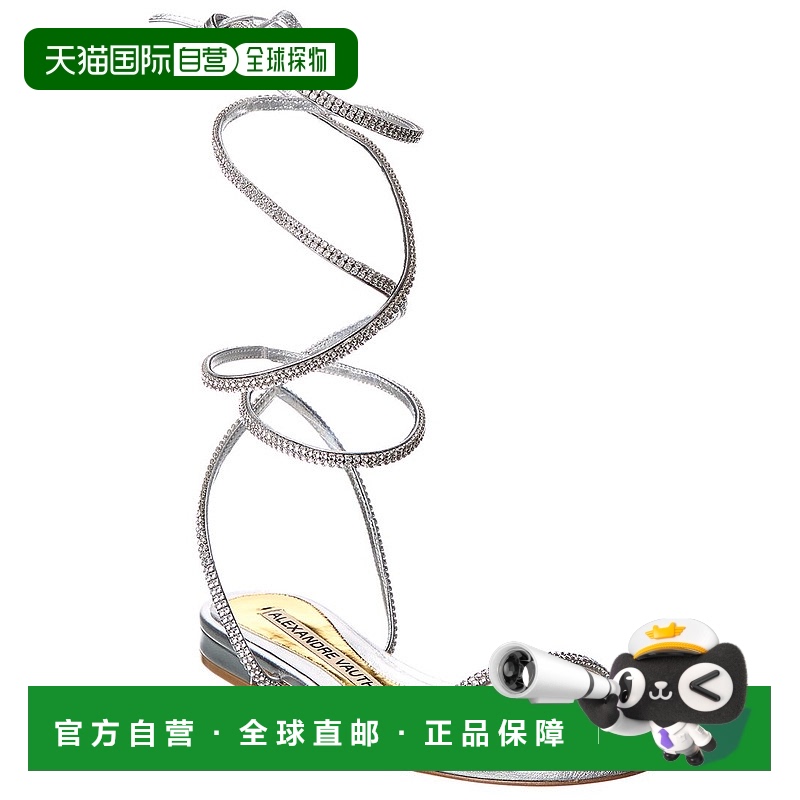 自营 Alexandre Vauthier Amina 皮革凉鞋 - 银色 美国奥莱直发