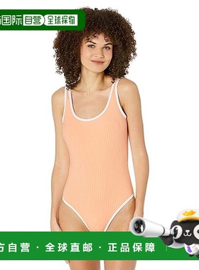 自营 Rip Curl Premium Surf Cheeky One Piece女式橙色弹力泳装J