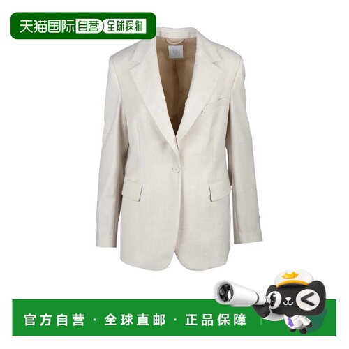 自营eleventyLame Jacket Wool - Beige - white 美国奥莱直发