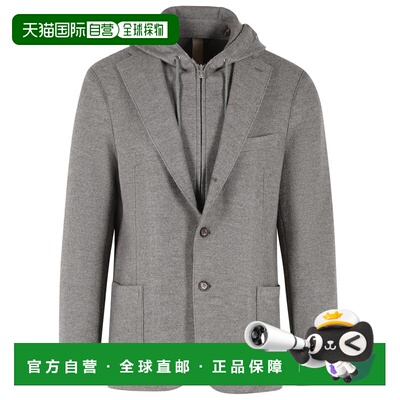 自营eleventy灰色羊毛单排扣西装外套-灰色 美国奥莱直发