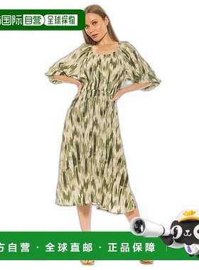 自营 alexia admorEmily 圆领连衣裙 - 绿色抽象 美国奥莱直发