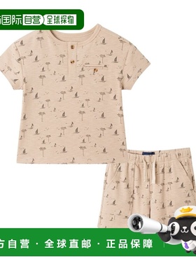 自营Andy & Evan Washed Sailboat Henley & Matching Short Set