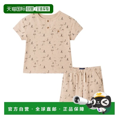 自营Andy & Evan Washed Sailboat Henley & Matching Short Set