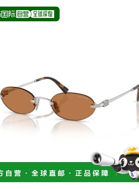 自营miu miu/缪缪0mu A54s Oval Brown Lenses - brown 美国奥莱