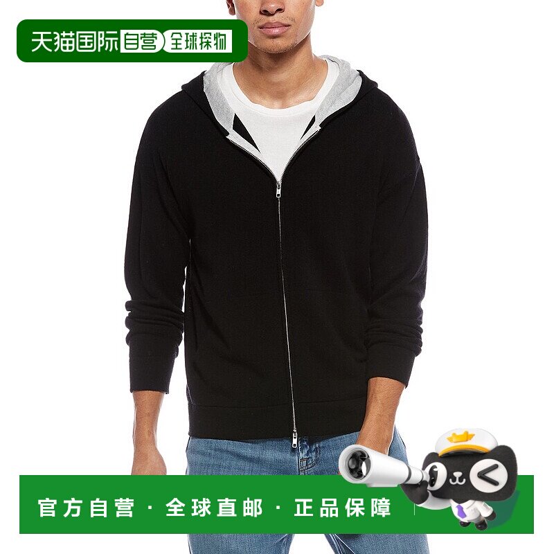 自营Brodie Cashmere Zip Wool & Cashmere-Blend Hoodie - black