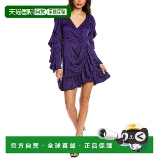 AMUR 紫色 Charmeuse 连衣裙 美国奥莱直发服饰 迷你早秋新款 自营