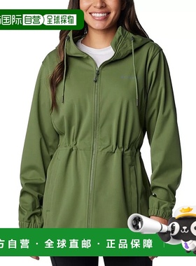 自营 Columbia Rose Winds夹克女式绿色长袖全拉链连帽FTS679-绿