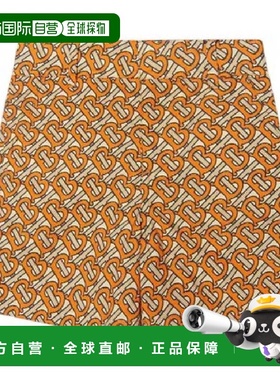 自营 Burberry男孩亮橙色Rino字母图案定制短裤-亮橙色ip ptn 美