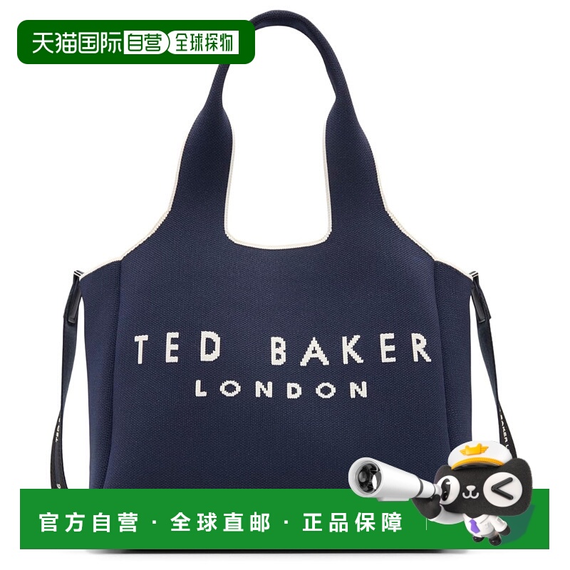自营Ted Baker Women's Sara Jaquard Knit Tote, Navy - navy 美