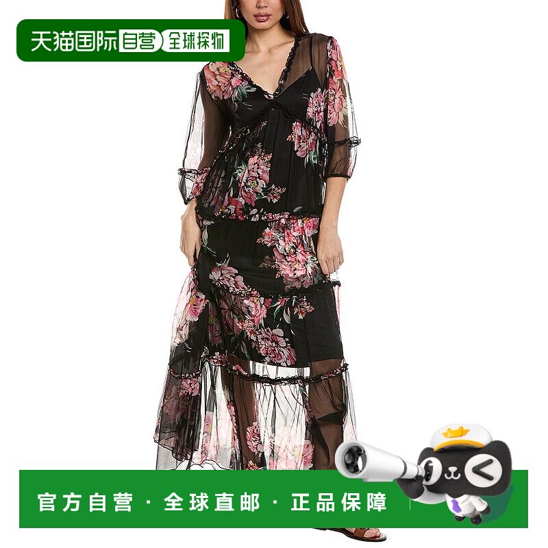 自营 Johnny Was Lizzy Ruffle Maxi Dress - multi 美国奥莱直发