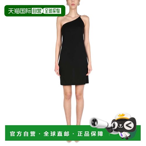 自营dsquared2One-Shoulder Dress - black 美国奥莱直发连衣裙