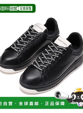 自营 阿玛尼（ARMANI）EA男士厚底系带休闲运动鞋 黑色 X4X264 XN