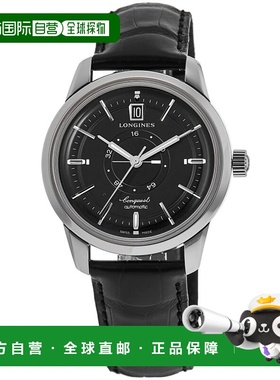 自营 longines浪琴表征服遗产自动黑色表盘皮革表带男士手表L1.64
