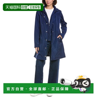 自营Via Spiga Packable Rain Jacket - blue 美国奥莱直发