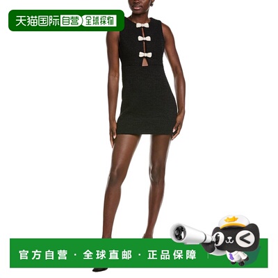 自营Endless Rose Pearl Bow Mini Dress - black 美国奥莱直发