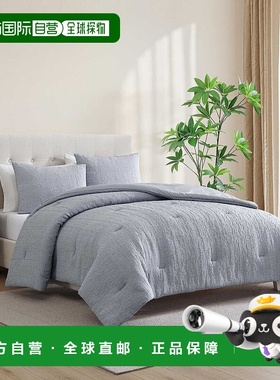 自营Nautica航海缝线灰色King舒适假套-烟囱石南花 美国奥莱直发