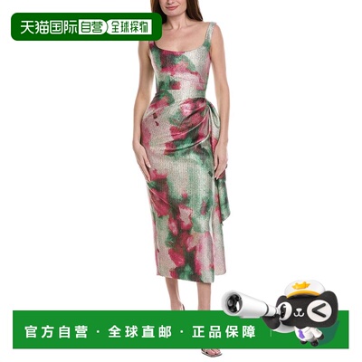 自营Lela Rose Scoop Neck Florence Sheath Dress - multi 美国