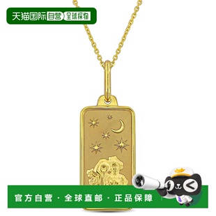 自营 10k 金 Mimi & Max Aquarius 星座项链 - 黄金 美国奥莱直发