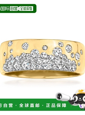 自营 Ross-Simons 18kt 金钻石散布戒指 白色 美国奥莱直发