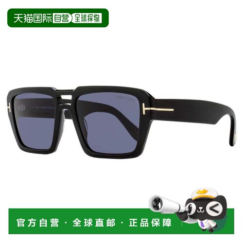 自营Tom Ford男式Redford太阳镜TF1153 01A黑色56mm-01A 美国奥莱