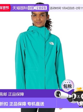 自营The North Face NF0A5J5UZCV女式瓷绿色城市风防雨夹克ONF120