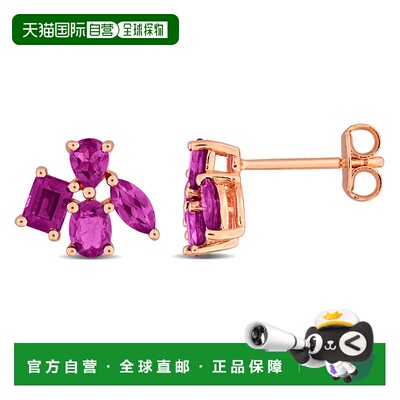 自营Mimi & Max Multi-Gem Cluster Stud Earrings Sterling Silv