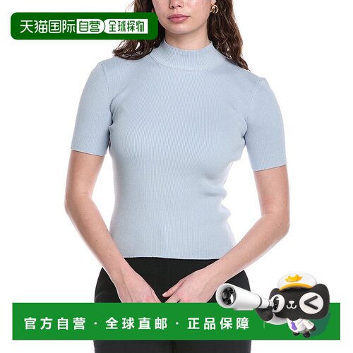 自营Oscar de la Renta Silk-Blend Sweater - blue 美国奥莱直发