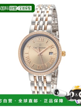 自营 carl f. buchererCarl F.Bucherer女式Adamavi 28毫米石英手