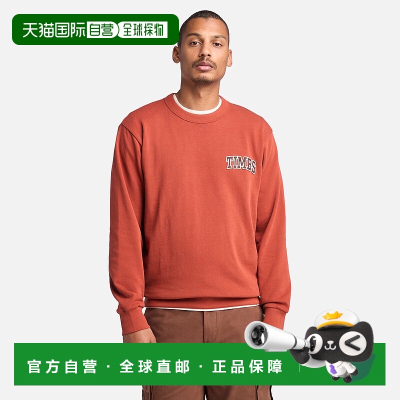自营timberlandMen's Front Timbs Graphic Crew Neck Sweatshirt