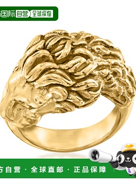 自营 Ross-Simons 意大利 18kt 黄金狮子头戒指 黄色 美国奥莱直