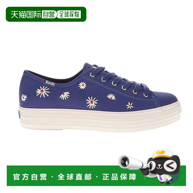 自营Keds Triple Kick Sneakers Women's Blue Canvas Lifestyle