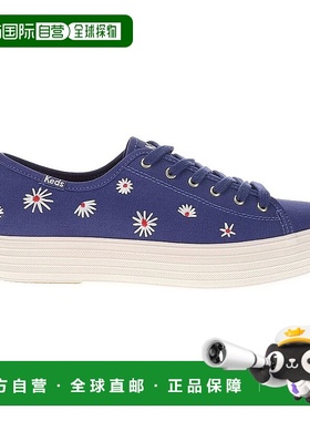 自营Keds Triple Kick Sneakers Women's Blue Canvas Lifestyle