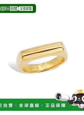 自营 savvy cie jewels镀金宽图章戒指 - 黄色 美国奥莱直发配饰