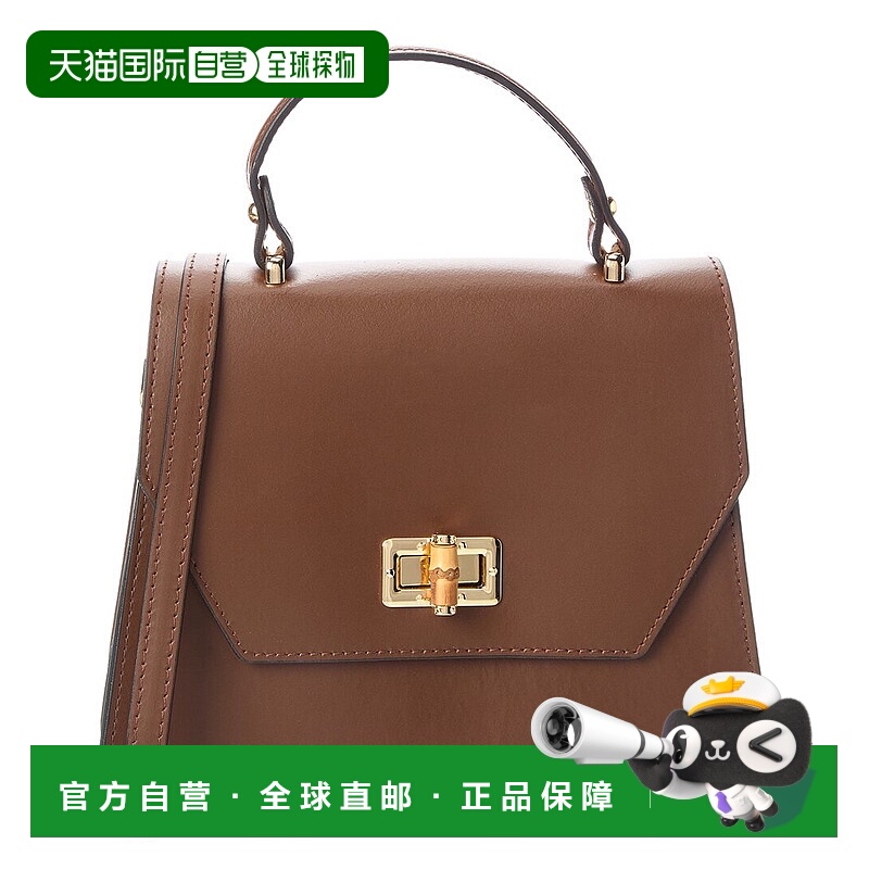 自营persaman new yorkPersaman纽约Sadie16皮革手提包-棕色 美国