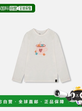 自营deux par deuxOrganic Cotton Long Sleeve T-Shirt Off-Whit