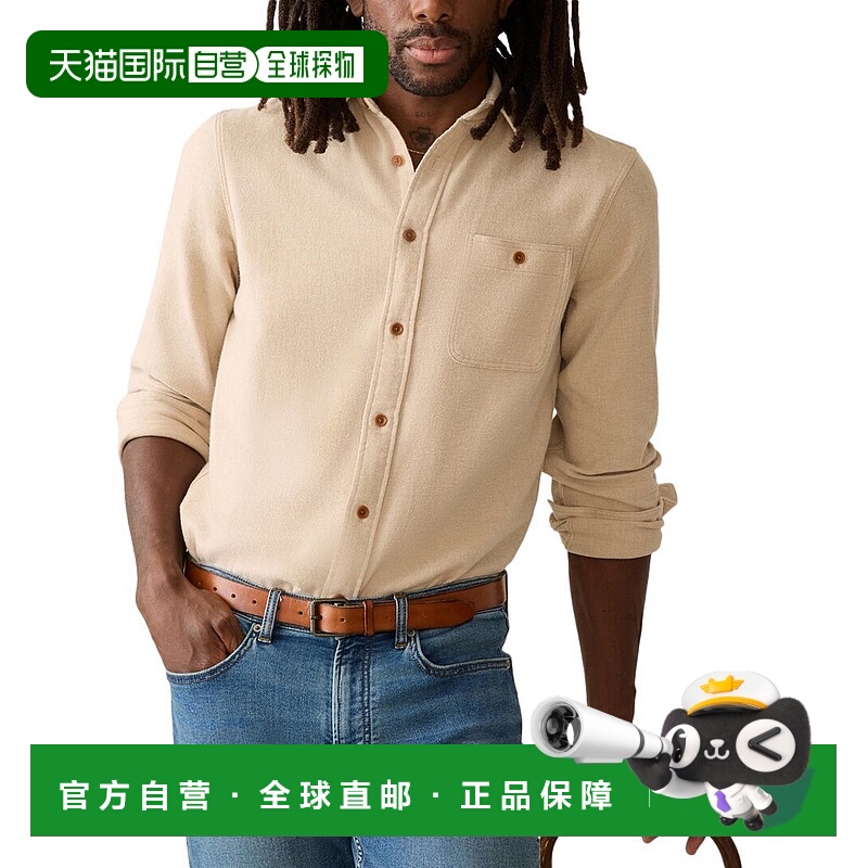 自营Faherty抓绒法兰绒衬衫-米色 美国奥莱直发