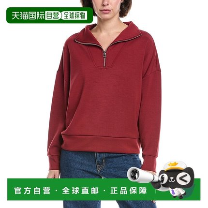 自营RD STYLE Seanni Soft Knit 1/2-Zip Pullover - red 美国奥
