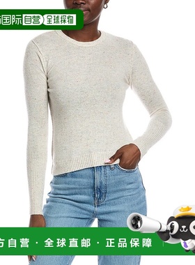 自营 autumn cashmere秋季羊绒毛边羊毛衫-白色 美国奥莱直发