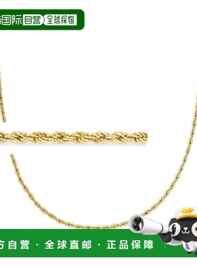 自营 Ross-Simons 2mm 18kt Gold Over Sterling Rope-Chain Neck