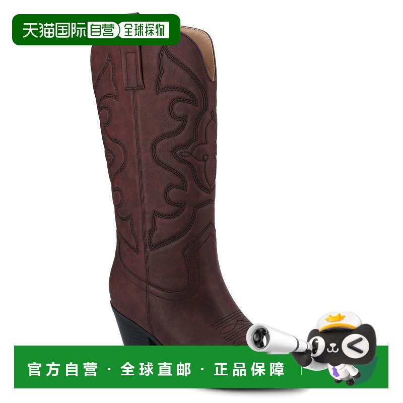 自营 journee collectionJournee女式宽款牛血靴 美国奥莱直发