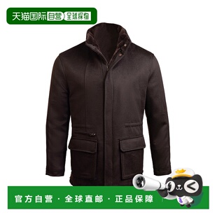 自营Kired By Kiton Konew Cashmere-Mink Fur Overcoat - black