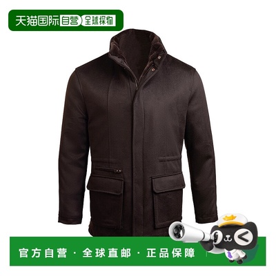 自营Kired By Kiton Konew Cashmere-Mink Fur Overcoat - black