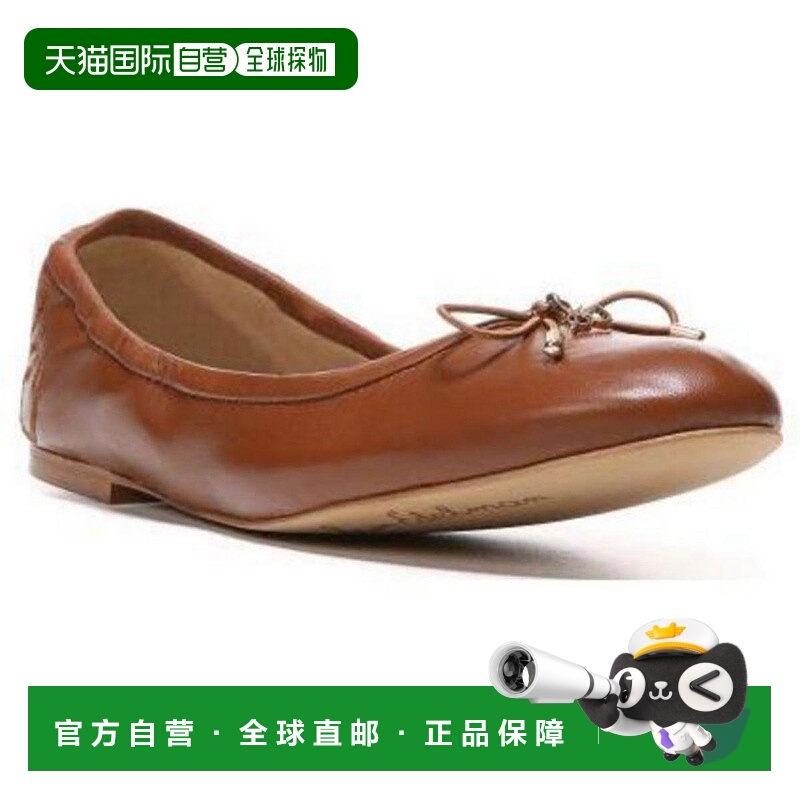 自营sam edelmanFelicia女式动物印花皮革芭蕾舞平底鞋-棕色 美国