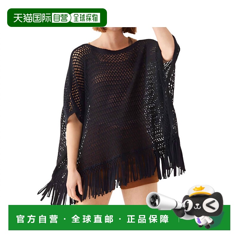 自营 mersea女式Playa Poncho黑色-黑色 美国奥莱直发