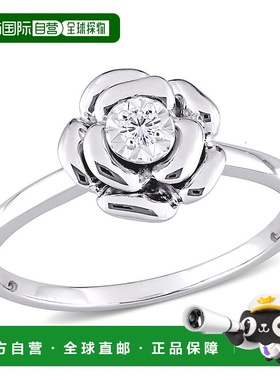 自营 925 纯银 Mimi & Max 钻石装饰花戒指 - 白色 美国奥莱直发